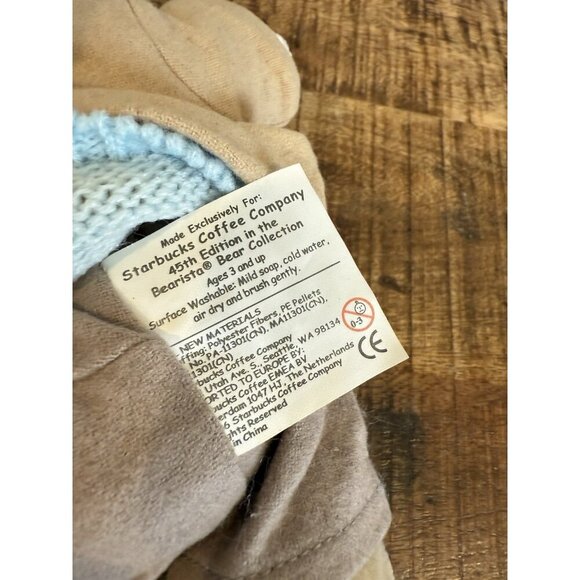Starbucks Bearista Bear 45th Edition Teddy Plush Stuffed Bear in Sweater 2006 - Picture 6 of 8